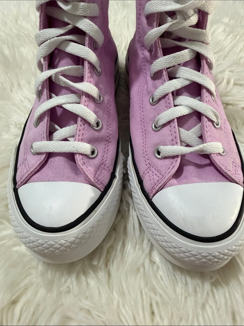 Converse Pink High-Top Canvas Sneakers for Women Size 5 Kids Or 8.5 Women’s - Picture 5 of 10